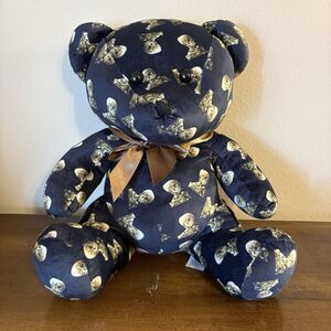 Van Gogh Lighthouse Immersion Smoking Skeleton Plush Bear Black Goth Halloween